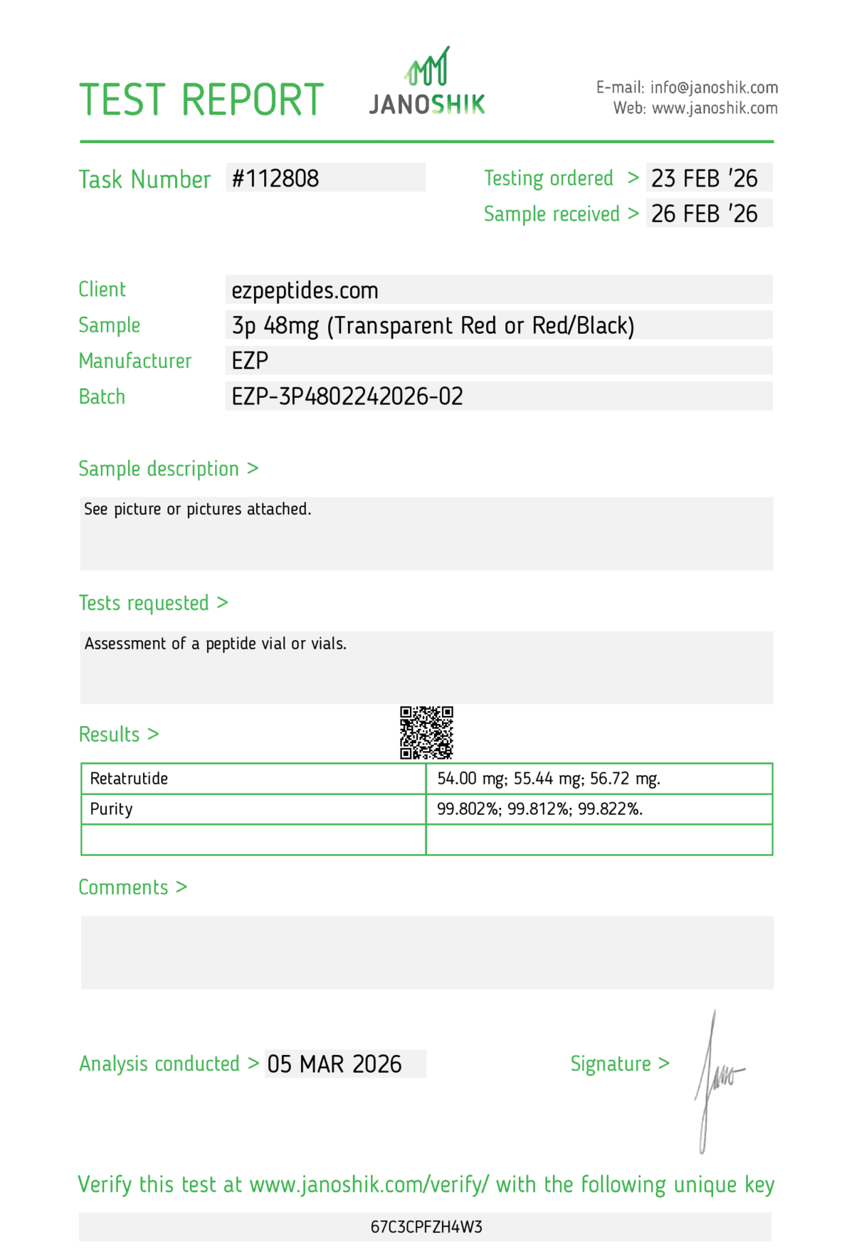 test-report-112808-1200x1770-1 EZP-3P 48mg – (10 vials/Kit) - Image 2